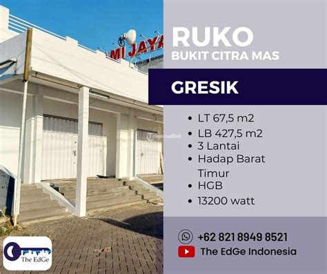 Dijual Ruko Bukit Citra Mas Di Area Komersial Sipil 5 Menit Dari Tol Di