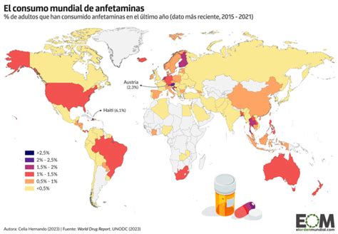 Anfetaminas O Que É - El mapa del consumo de anfetaminas en el mundo - Mapas de El Orden ...