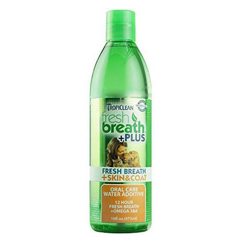 Tropiclean Fresh Breath Oral Care Water Additive Plus Skin Coat