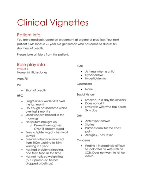 Clinical Vignettes (resp)