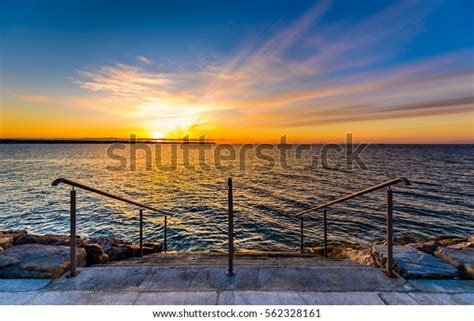 Steps On Beach Sunset On Ocean Stock Photo 562328161 Shutterstock