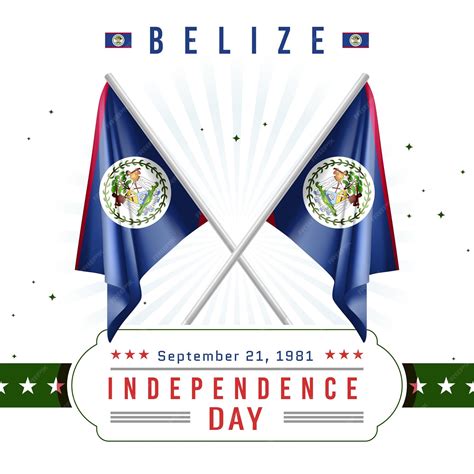 Premium Vector | Independence day of belize with flag