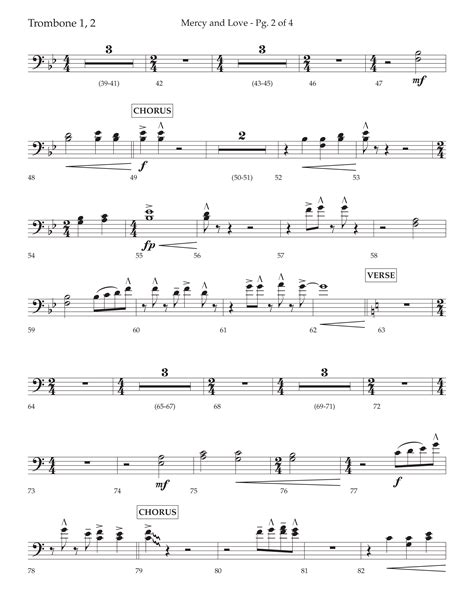 Mercy And Love Choral Anthem Satb Trombone Sheet Music Pdf Lifeway