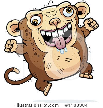 Ugly Monkey Clipart #1103384 - Illustration by Cory Thoman