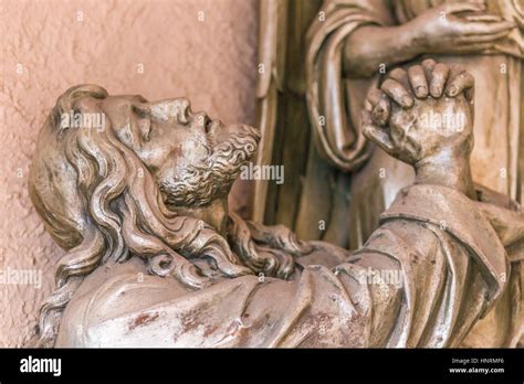 Jesus Christ with praying hands Stock Photo - Alamy