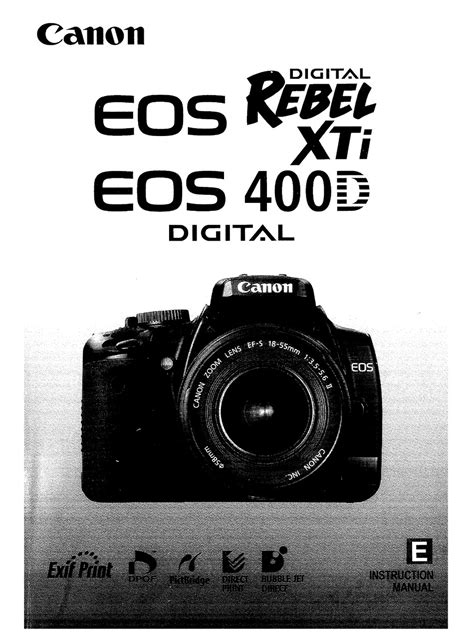 Canon Eos Rebel Xti Manual • Canon Eos Utility