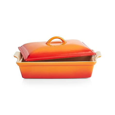 Le Creuset ® Heritage Covered Rectangle Flame Baking Dish In Bakeware