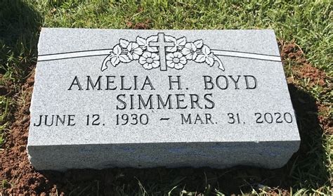 Grey Granite Single Bevel Marker East Coast Memorials