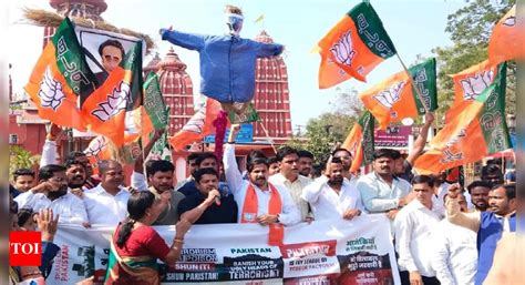 Bjp Protests Pakistan Minister Bilawal Bhuttos Comment On Pm Narendra Modi In Odisha