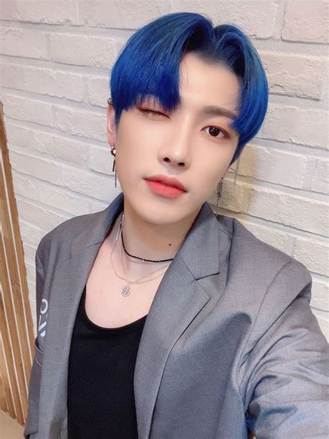 Ateez On Twitter Kim Hongjoong Blue Hair Kim