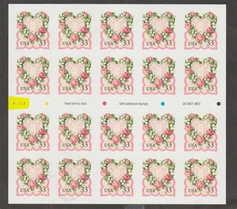 U S Scott 3274a Love Stamps Mint NH Booklet Pane Highlighted