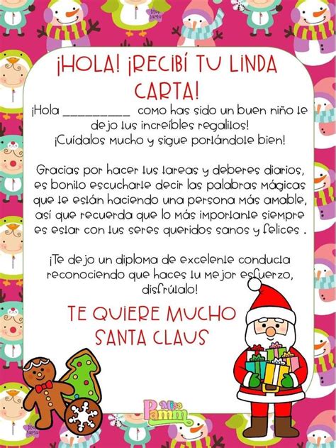 Pin De Maestra Anita En Diciembre Mensaje De Santa Claus Cartas De