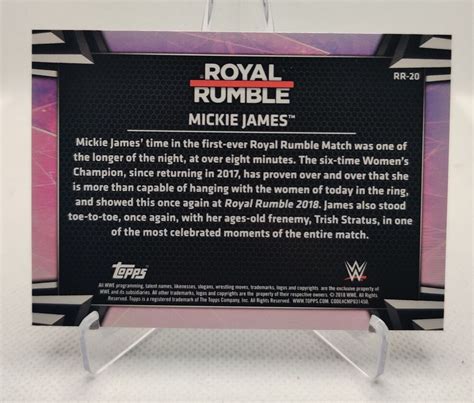 2018 Topps WWE Women S Division Women S Royal Rumble RR20 Mickie James