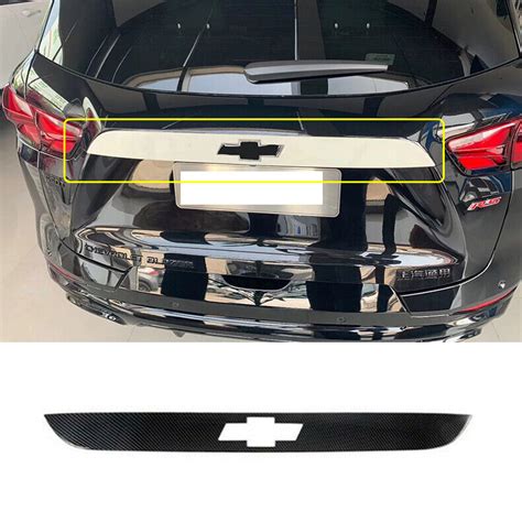 For Chevy Blazer 2019 2022 Carbon Fiber Rear Trunk Lid Trim Molding Strip Cover Ebay