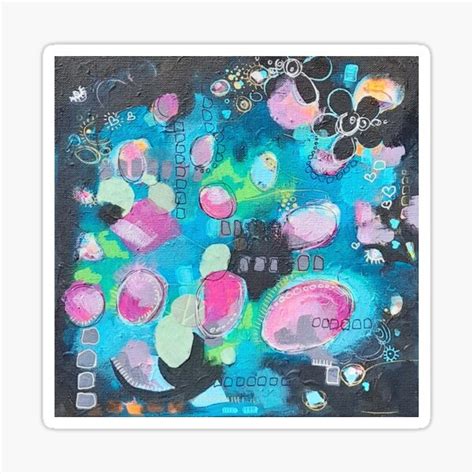 "Turquoise, pink and black abstract" Sticker for Sale by victoriaashart | Redbubble