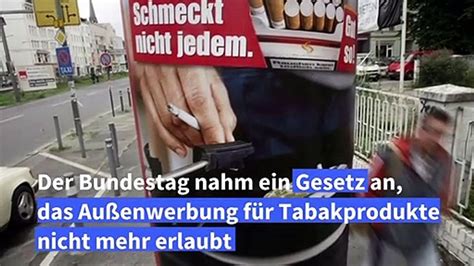 Bundestag Beschlie T Weitreichendes Werbeverbot F R Tabak Vid O