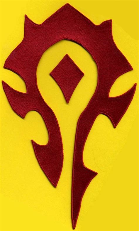 World Of Warcraft Horde Logo Patch 7 X 115 Etsy In 2020 Horde