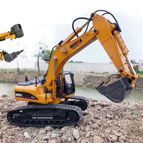 Rc Truck 1 10 Remote Control Construction Metal Trucks Rc Excavator