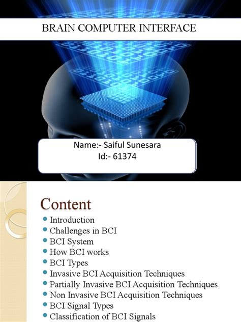 Brain Computer Interface | PDF | Brain | Neuroscience