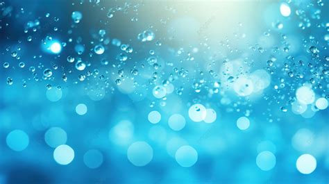 Captivating Aqua Blue Abstract Texture With Bokeh Elements Background