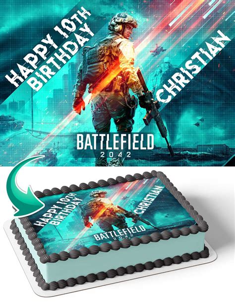 Battlefield 2042 Gamer Edible Cake Toppers Ediblecakeimage