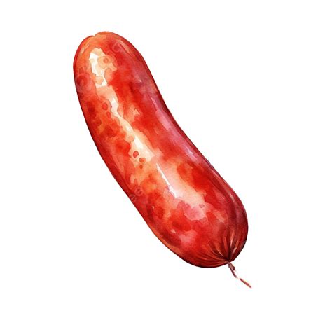 Watercolor Sausage Element Watercolor Meat Product Png Transparent