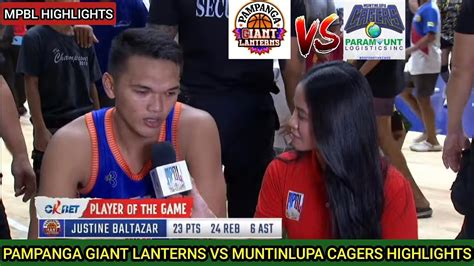 Pampanga Giant Vs Muntinlupa Cagers Full Game Highlights Mpbl