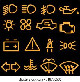 Car Dashboard Icons Stock Vector (Royalty Free) 718778533 | Shutterstock