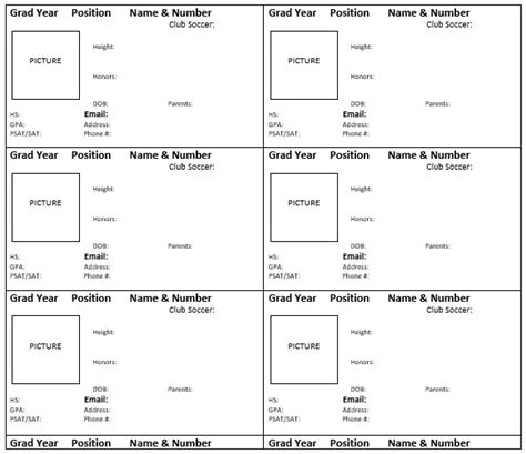 Soccer Player Profile Template