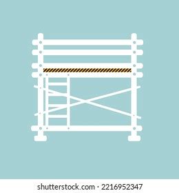 Scaffolding Construction Flat Line Icon Vector Stock Vector Royalty