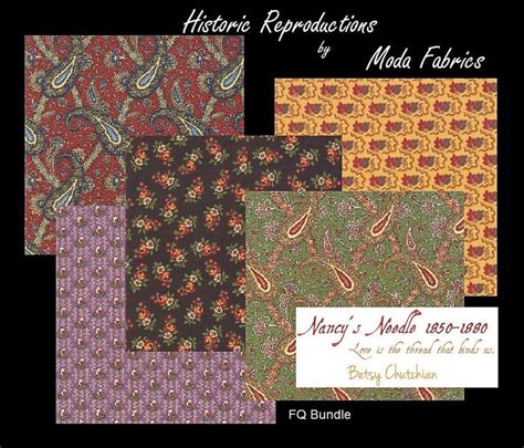 Nancys Needle Fat Quarter Bundle Moda Historic Reproduction Prints By