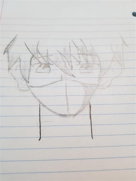 So I attempted to draw an anime boy with mask. What do you think? : r/BeginnerArtists