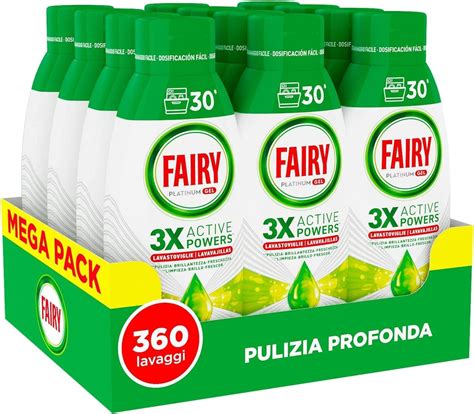 Fairy Detersivo Lavastoviglie Gel Liquido Lavaggi Confezione Da