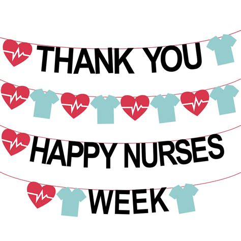 Buy Happy Nurses Week Banner Thank You Nurses Party Decorations - Nurse ...