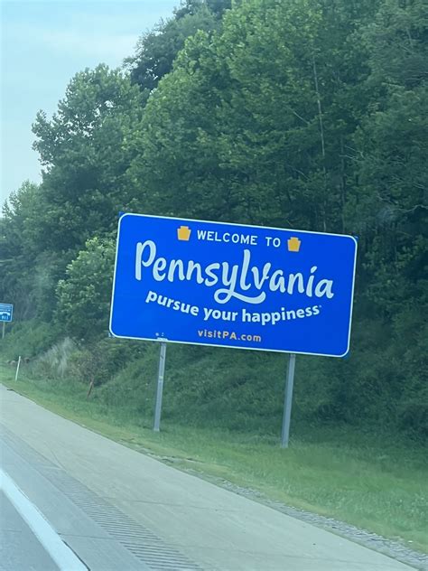Pennsylvania, Pennsylvania Welcome Sign. | Pennsylvania travel, Trip