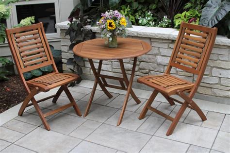 Folding Wooden Garden Bistro Sets For The Outdoors – Reviews - Outdoor ...