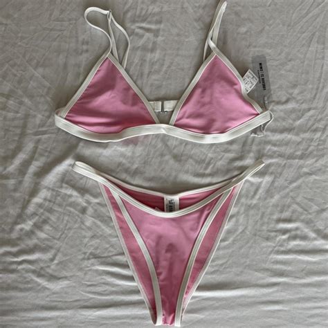 Pink And White Bikini Set From Forever Top Is Depop