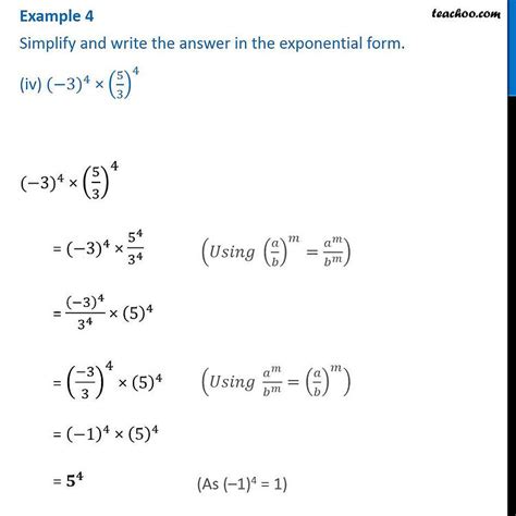 Example 4 Simplify And Write In Exponential Form I 25 ÷ 285