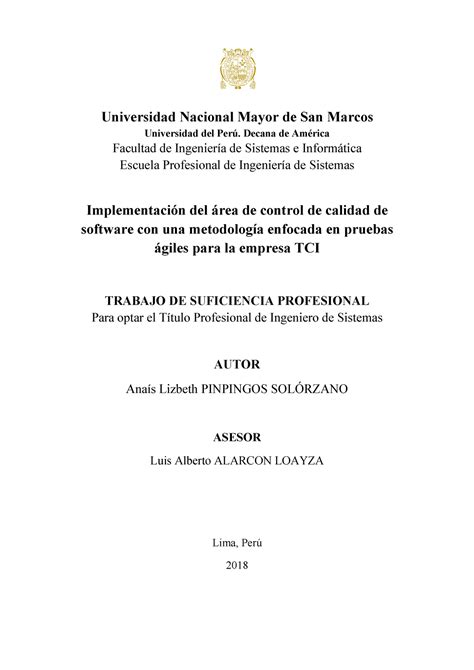 Pinpingos Sa Hghghghghghghghg Universidad Nacional Mayor De San Marcos Universidad Del Perú