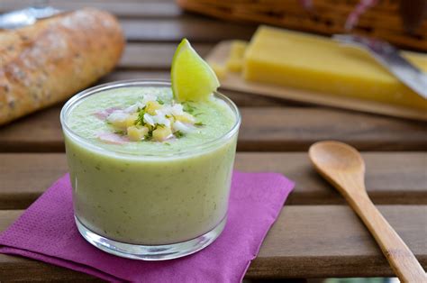 Gaspacho de concombre et son jambon fromage Les Pépites de Noisette