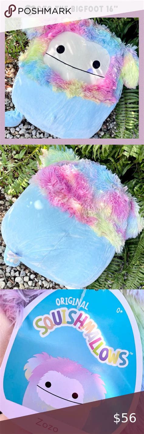 Zozo The Bigfoot Squishmallow 16 Rainbow Big Foot Squishmallows Zozo