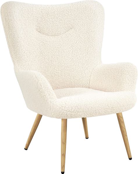 Yaheetech Boucle Armchair Sherpa Fuzzy Tub Chair Lounge Chair With