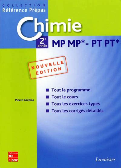 Chimie Mp Mp Pt Pt De Ann E Broch Grecias Achat Livre Fnac