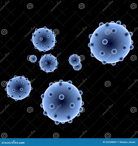 Abstract Simplified Schematic Representation Of A Virus Cell D