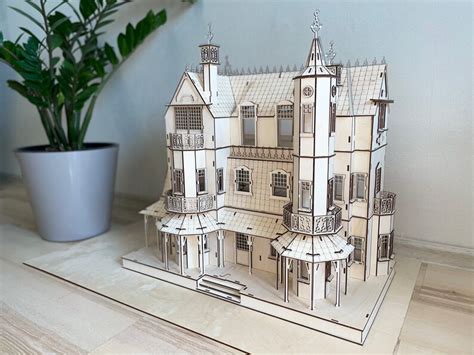 Gothic Dollhouse Kit Wooden Dollhouse Gothic Mansion Diy Etsy