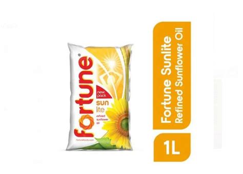 Pack Of Liter Food Grade Fortune Sunlite Refined Sunflower Oil At