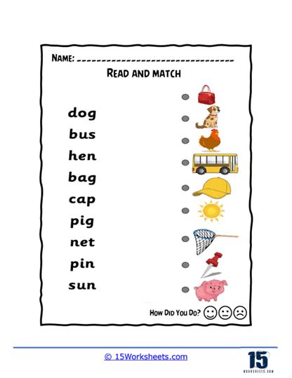 Match Words To Pictures Worksheets 15