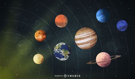 Planets Space Background Vector Download