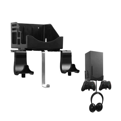 XBOX Series X Wall Mount Bracket Stand Set, Detachable Controller Hold ...