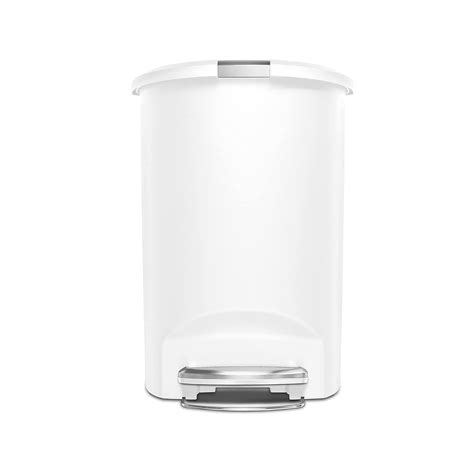 Cos De Gunoi Semi Rotund Cu Pedala L Alb Simplehuman Kitchenshop